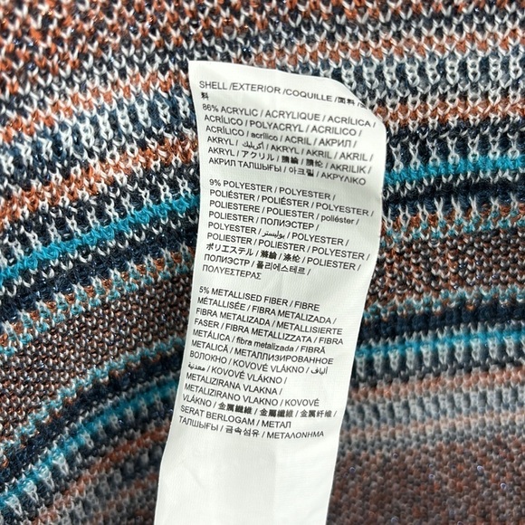 Desigual Floral Open Front Fringe Trim Duster Sweater Women’s Size Small - Picture 4 of 8